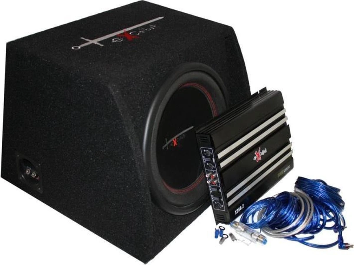 Excalibur X1 Basspack 12'' Subwoofer Met Versterker En Kabelset 4 Excalibur X1 Basspack 12'' Subwoofer Met Versterker En Kabelset - Afbeelding 2
