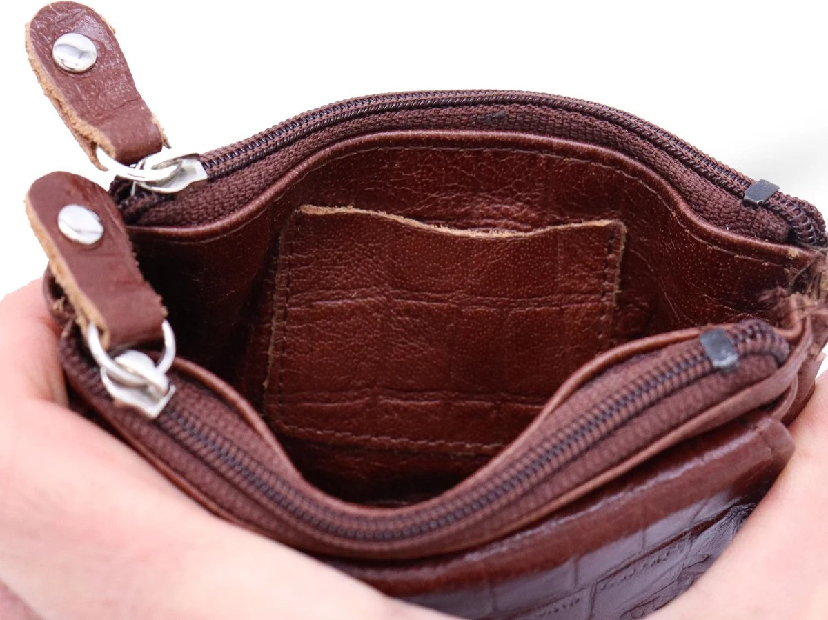 Safekeepers Sleuteletuis - Sleuteletui Met Rits - Sleuteletui Dames En Heren - 2 Stuks - Zwart En Kroko Bruin 13 Safekeepers Sleuteletuis - Sleuteletui Met Rits - Sleuteletui Dames En Heren - 2 Stuks - Zwart En Kroko Bruin - Afbeelding 11