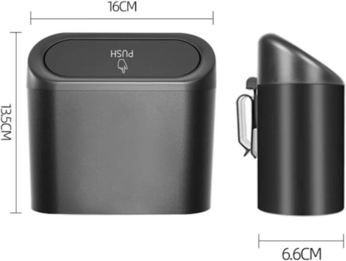 Merkloos Auto Prullenbak - Auto-opslag- Vuilnisbak -Vuilnisbak Organizer - Mini Prullenbak 1L - Auto Deur Prullenbak - Handig Prullenbak- Plastic Opbergdoos Auto - Mini Auto Prullenbak-Reisgoederen - Auto Accessoires - Zwart 4 Merkloos Auto Prullenbak - Auto-opslag- Vuilnisbak -Vuilnisbak Organizer - Mini Prullenbak 1L - Auto Deur Prullenbak - Handig Prullenbak- Plastic Opbergdoos Auto - Mini Auto Prullenbak-Reisgoederen - Auto Accessoires - Zwart - Afbeelding 2