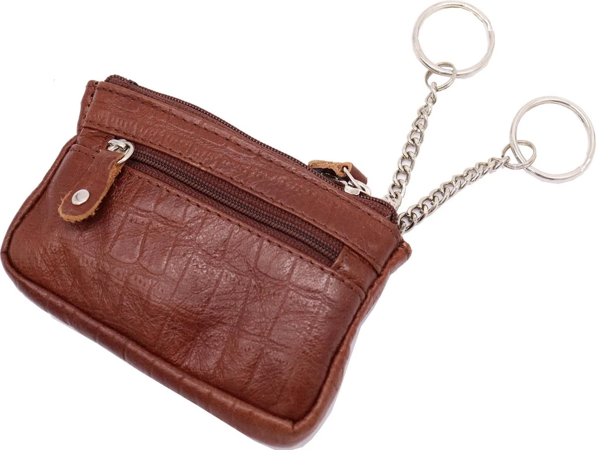 Safekeepers Sleuteletuis - Sleuteletui Met Rits - Sleuteletui Dames En Heren - 2 Stuks - Zwart En Kroko Bruin 4 Safekeepers Sleuteletuis - Sleuteletui Met Rits - Sleuteletui Dames En Heren - 2 Stuks - Zwart En Kroko Bruin - Afbeelding 2