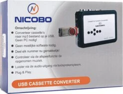 NicoBo USB Cassette Converter En Speler - Windows 10 - Digitaliseren Naar USB - Casette Tape Omzetten - Met Uitlegvideo. -Auto-Onderdelenwinkel 1200x924 5