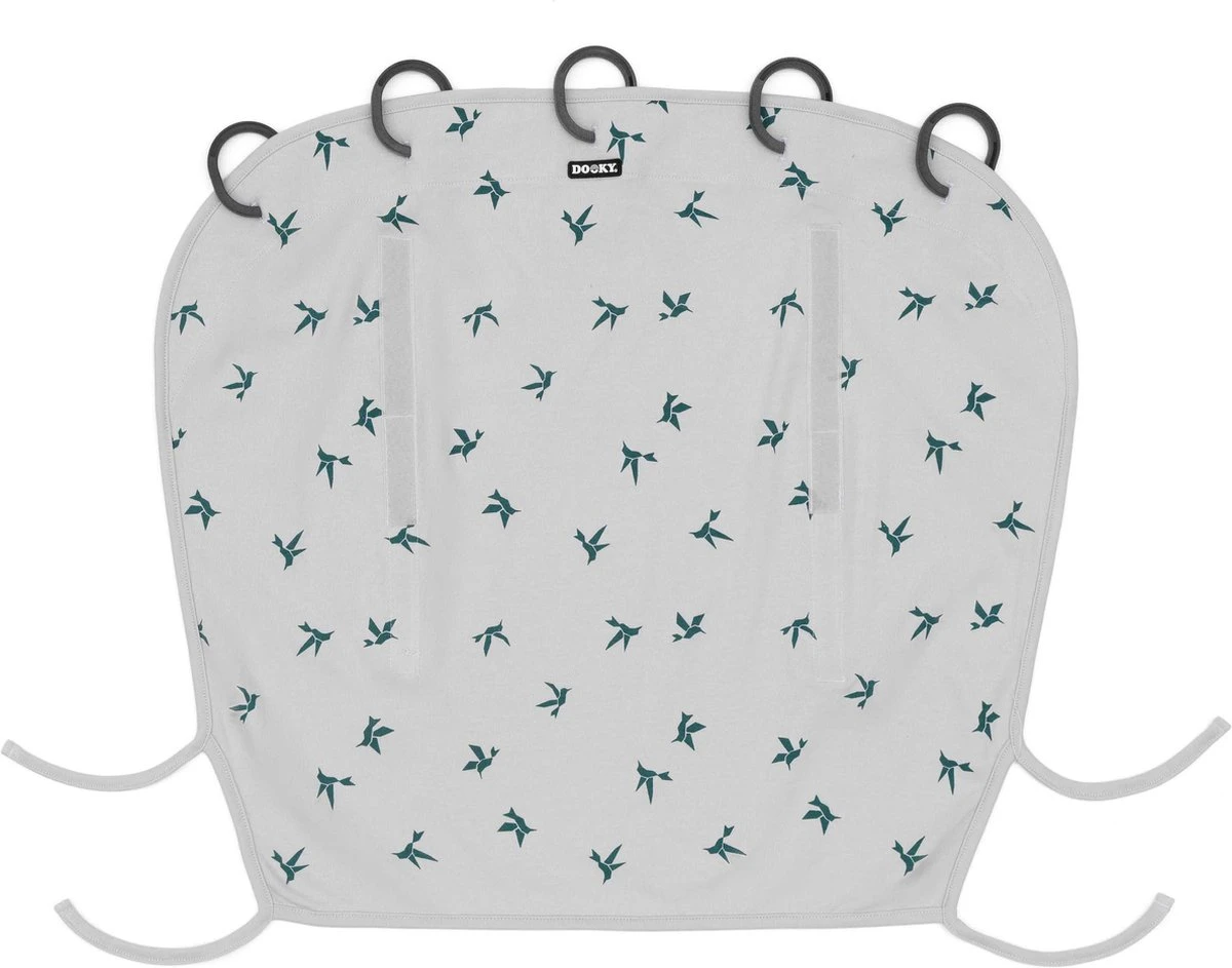 Dooky Universal Cover Zonnescherm Kinderwagen - Origami Swallow Grey Jade 3 Dooky Universal Cover Zonnescherm Kinderwagen - Origami Swallow Grey Jade