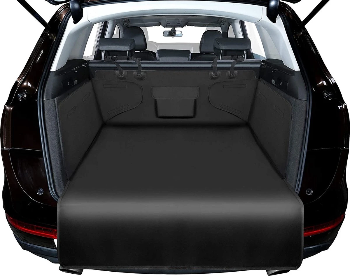 NaSK - Universele Kofferbakbescherming, Waterafstotend En Onderhoudsvriendelijk, Ideale Autodeken Voor Honden, Zwarte Kofferbakmat Met Bumperbescherming (zwart), Waterdicht En Aangroeiwerende, Gemakkelijk Schoon Te Maken 3 NaSK - Universele Kofferbakbescherming, Waterafstotend En Onderhoudsvriendelijk, Ideale Autodeken Voor Honden, Zwarte Kofferbakmat Met Bumperbescherming (zwart), Waterdicht En Aangroeiwerende, Gemakkelijk Schoon Te Maken