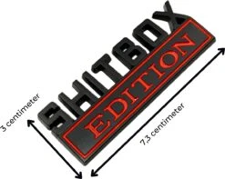 Merkloos Auto Embleem Shitbox Edition - Zwart Rood - Zelfklevende Badge - Embleem Voor Audi, BMW, Mercedes, Skoda, Volkswagen, Kia, Volvo, Peugeot, Renault, JEEP, Mitsubishi, Opel, Honda, Toyota, Hyundai - Logo - Auto Accessoires -Auto-Onderdelenwinkel 1200x955 2