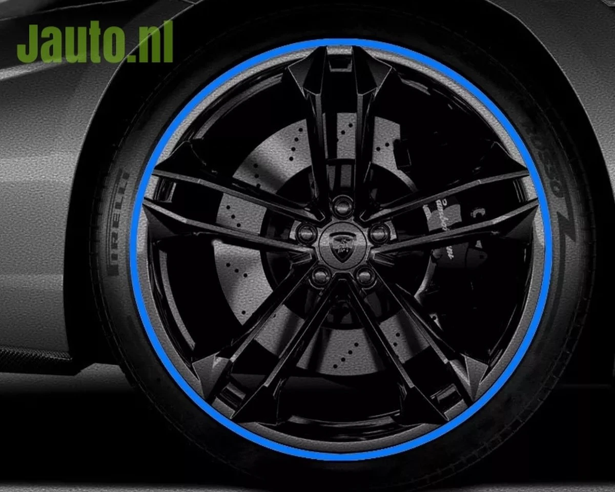 Auto Velg Bescherming/Decoratie Strip Blauw 8m 6 Auto Velg Bescherming/Decoratie Strip Blauw 8m - Afbeelding 4