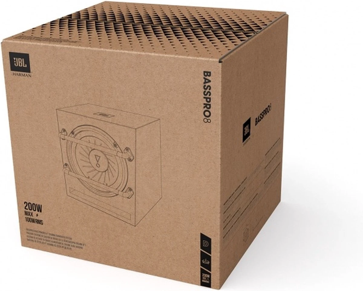 JBL Basspro 8 Actieve Compacte Subwoofer - 8 - 200W MAX - 100W RMS 4 JBL Basspro 8 Actieve Compacte Subwoofer - 8 - 200W MAX - 100W RMS - Afbeelding 2