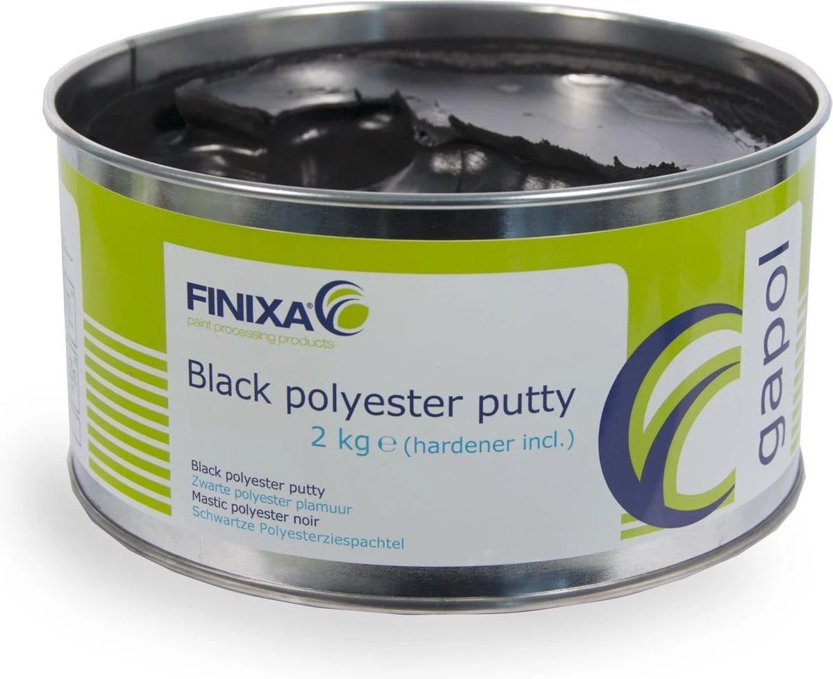 GAPOL Polyester Plamuur + Verharder - Zwart 3 GAPOL Polyester Plamuur + Verharder - Zwart