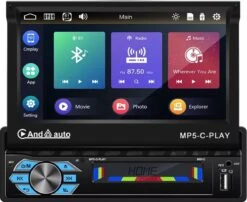 Denago - 1Din Autoradio | Carplay & Android Auto | Klapscherm