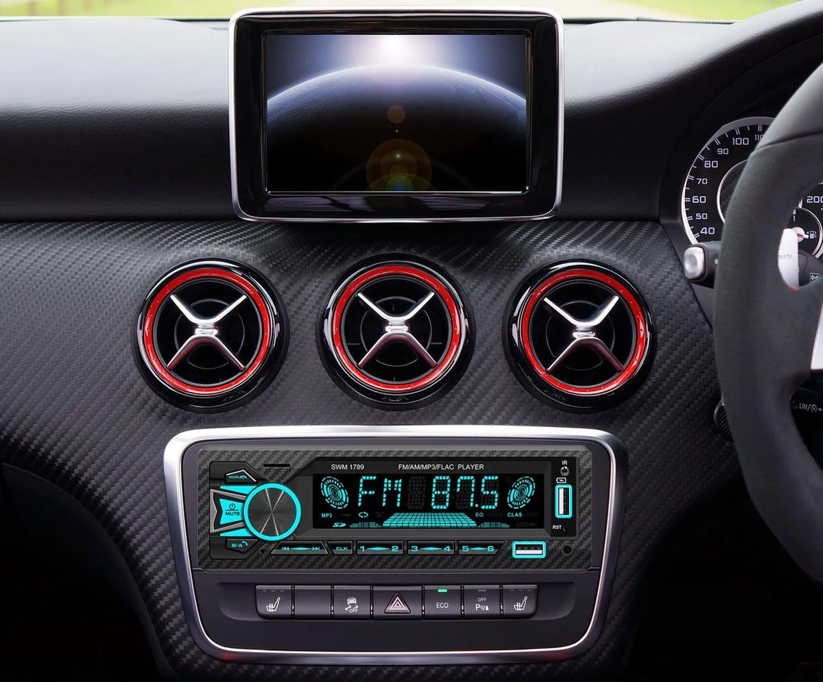 Jume Autoradio Met Bluetooth / FM / Aux – Auto Radio – Enkel Din 5 Jume Autoradio Met Bluetooth / FM / Aux – Auto Radio – Enkel Din - Afbeelding 3