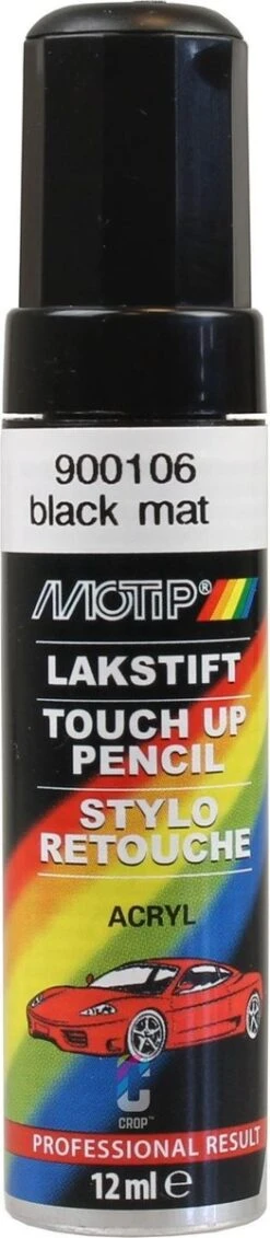 Motip 900106 - Auto Lakstift - Mat Zwart - 12 Ml -Auto-Onderdelenwinkel 262x1200