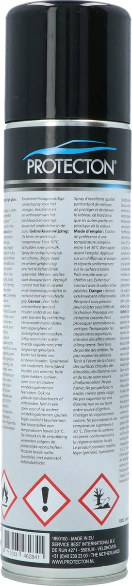 Protecton Cockpitspray Hoogglans 400 Ml 6 Protecton Cockpitspray Hoogglans 400 Ml - Afbeelding 4
