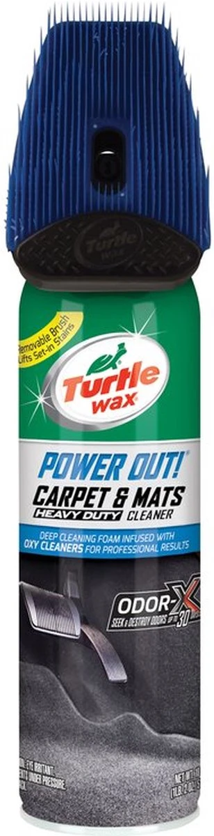 Turtle Wax - Power Out Carpets & Mats - Schoonmaakmiddel Interieur Auto - Bekledingsreiniger - Tapijten En Vloermatten - 400ml 3 Turtle Wax - Power Out Carpets & Mats - Schoonmaakmiddel Interieur Auto - Bekledingsreiniger - Tapijten En Vloermatten - 400ml