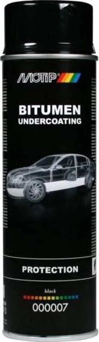 MoTip Bitumen Underbodycoating Zwart - 500ml Spuitbus 3 MoTip Bitumen Underbodycoating Zwart - 500ml Spuitbus