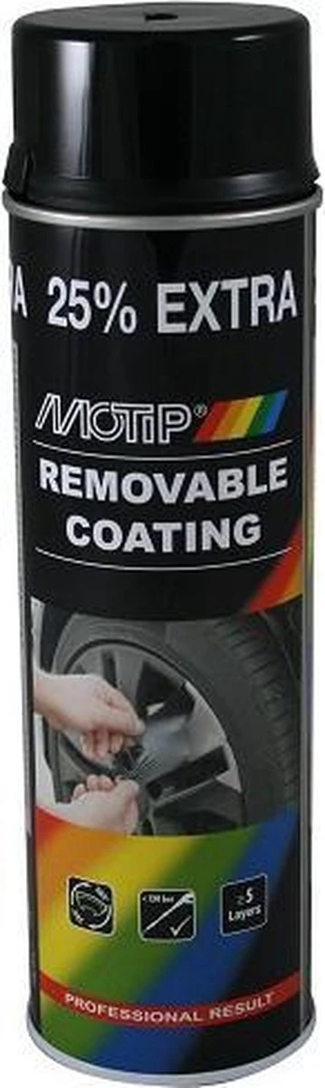 MoTip Plastidip HOOGGLANS ZWART Spray 500ml 8 MoTip Plastidip HOOGGLANS ZWART Spray 500ml - Afbeelding 6