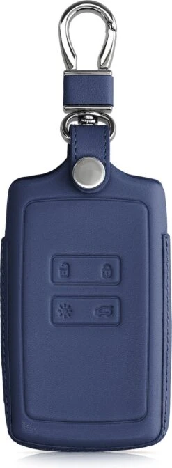 Kwmobile Autosleutelhoes Voor Renault 4-knops Smartkey Autosleutel (alleen Keyless Go) - Hoesje Voor Autosleutel In Donkerblauw - Leren Hoes -Auto-Onderdelenwinkel 441x1200 3