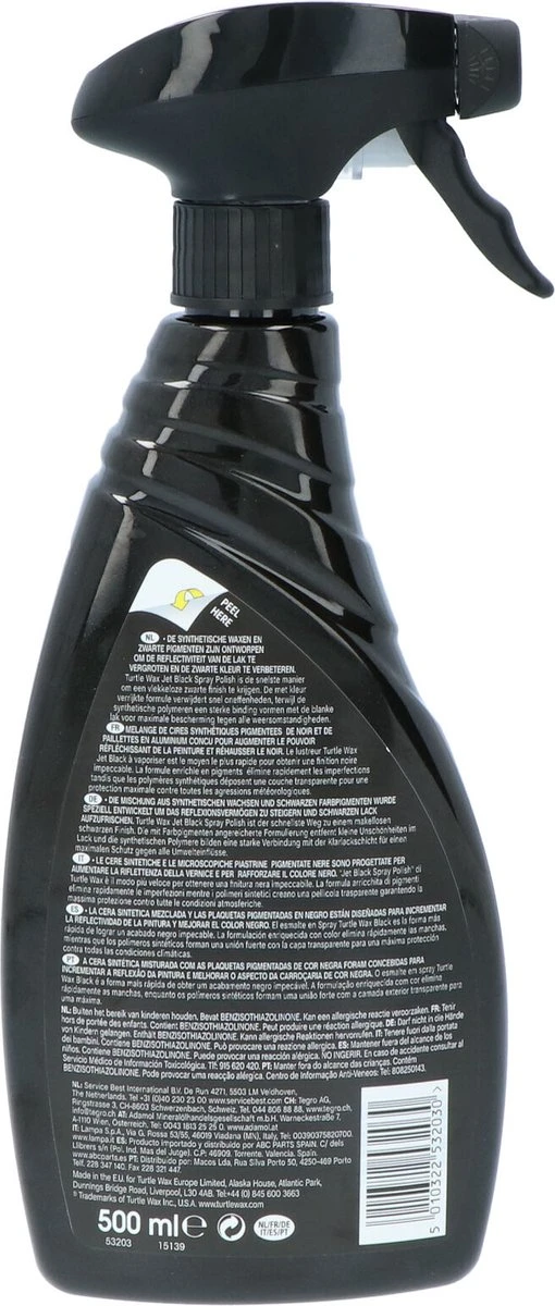 Turtle Wax 53203 Hybrid Jet Black Spray Polish 500ml 7 Turtle Wax 53203 Hybrid Jet Black Spray Polish 500ml - Afbeelding 5