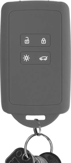 Kwmobile Autosleutelhoes Voor Renault 4-knops Smartkey Autosleutel (alleen Keyless Go) - Siliconenhoes In Donkergrijs - Sleutelcover -Auto-Onderdelenwinkel 524x1200 3