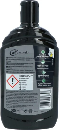 Turtle Wax Hybrid Solutions Ceramic Acrylic Black Polish - Polijstmiddel Auto - Autowax - 500ml -Auto-Onderdelenwinkel 544x1200