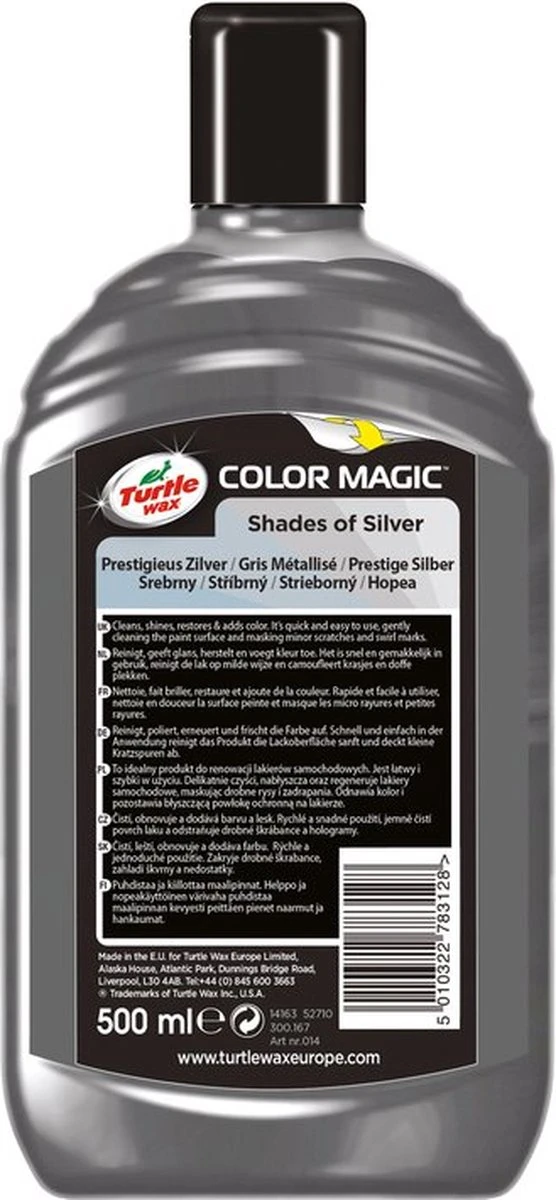 Turtle Wax 52710 Color Magic Prestige Silver Wax 500ml - Speciale Auto Lakherstel En Polijst - Zilver 4 Turtle Wax 52710 Color Magic Prestige Silver Wax 500ml - Speciale Auto Lakherstel En Polijst - Zilver - Afbeelding 2