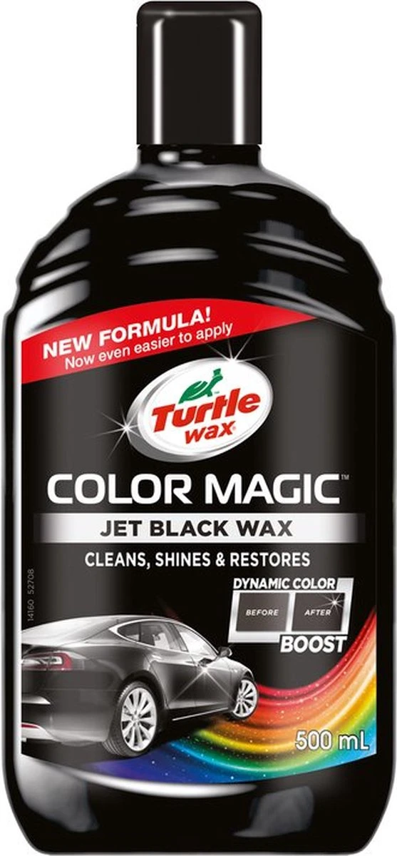 Turtle Wax 52708 Color Magic Jet Black Wax - Autowax - 500ml - Zwart 4 Turtle Wax 52708 Color Magic Jet Black Wax - Autowax - 500ml - Zwart - Afbeelding 2