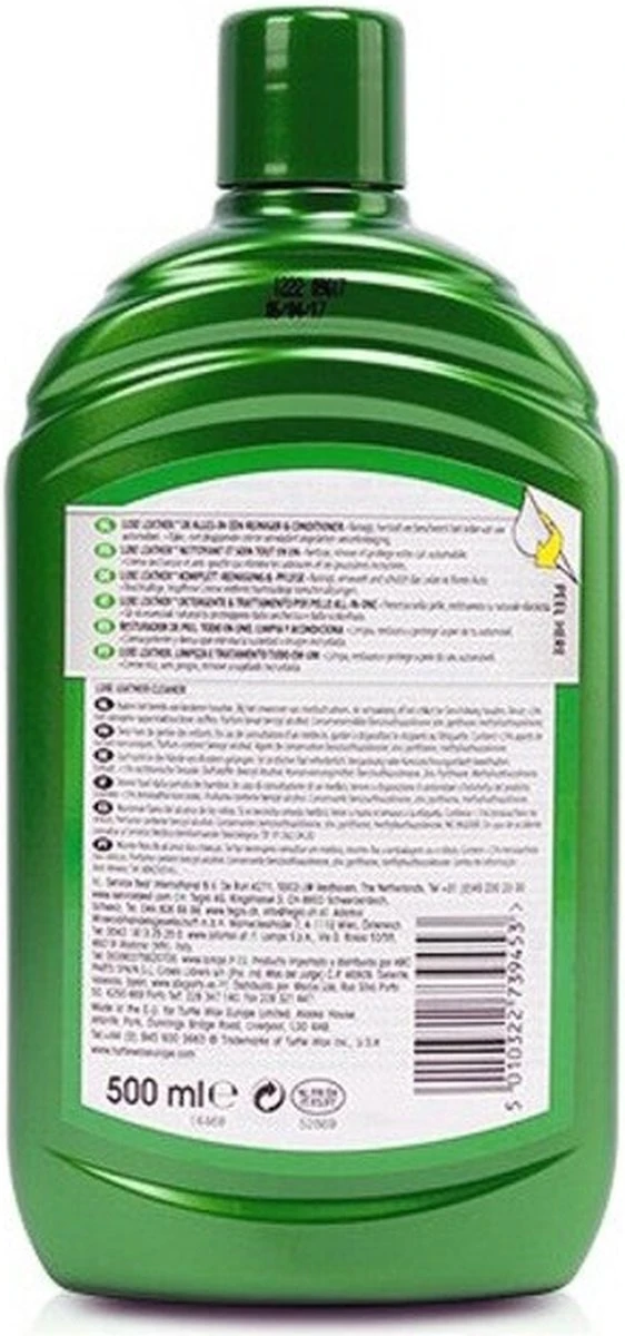 Turtle Wax Luxe Leather Cleaner & Conditioner Bekledingsreiniger - 500ml 9 Turtle Wax Luxe Leather Cleaner & Conditioner Bekledingsreiniger - 500ml - Afbeelding 7