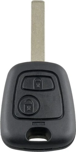 Merkloos Autosleutel 2 Knoppen VA2 Sleutelblad Met Maxell Batterij Geschikt Voor Toyota Aygo / Peugeot Partner / Peugeot 107 / Citroen C1 / Citroen C2 / Citroen C3 / Citroen Berlingo / Autosleutel. -Auto-Onderdelenwinkel 598x1200