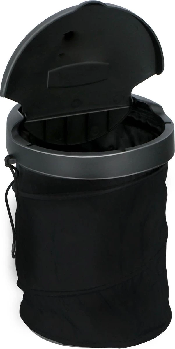 All Ride Auto-Afvalbak - Opvouwbaar - Met Deksel - Aan Dashboard, Hoofdsteunen Of Op De Vloer - Ø 16 Cm 4 All Ride Auto-Afvalbak - Opvouwbaar - Met Deksel - Aan Dashboard, Hoofdsteunen Of Op De Vloer - Ø 16 Cm - Afbeelding 2