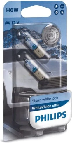 Philips Reservelampen Auto H6w White Vision Ultra 6w 2 Stuks -Auto-Onderdelenwinkel 605x1200