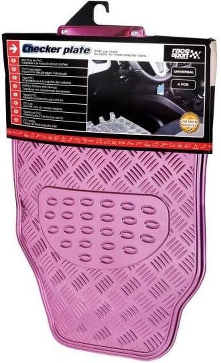 Race Sport Automattenset Alu-look Universeel Pvc Roze 4-delig 4 Race Sport Automattenset Alu-look Universeel Pvc Roze 4-delig - Afbeelding 2