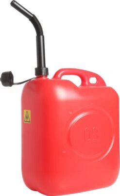 Rode Jerrycan/benzinetank 20 Liter - Voor Diesel En Benzine - Anti-overlooptrechter