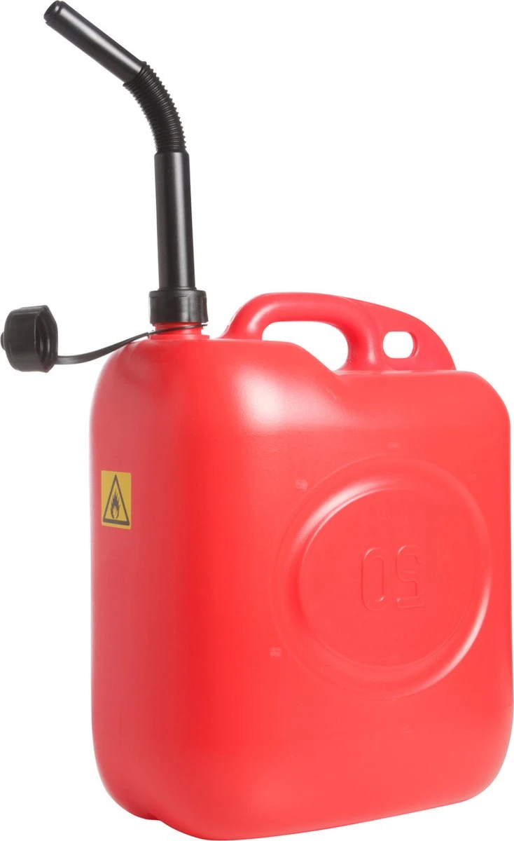 Rode Jerrycan/benzinetank 20 Liter - Voor Diesel En Benzine - Anti-overlooptrechter 3 Rode Jerrycan/benzinetank 20 Liter - Voor Diesel En Benzine - Anti-overlooptrechter