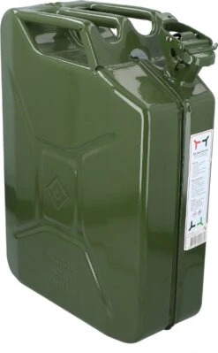 Merkloos Kanister - Jerrycan - Staal - Legergroen - 20 Liter - 35cm Breed X 16cm Lang X 46cm Hoog -Auto-Onderdelenwinkel 743x1200 2