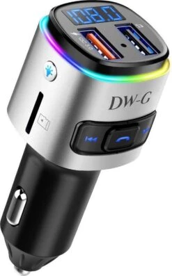 DW-G Bluetooth FM Transmitter - Auto Lader - Carkit - Handsfree - MP3 - USB - SD Kaart - Snel Lader - Bluetooth Audio Receiver -Auto-Onderdelenwinkel 747x1200 1