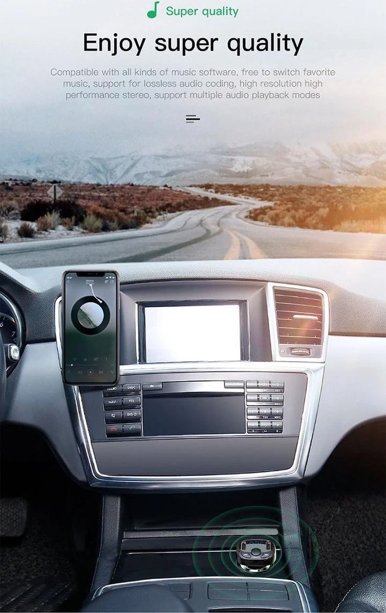 Baseus Baseus Bluetooth Muziek FM Transmitter En Dubbele USB Poort Autolader 20 Baseus Baseus Bluetooth Muziek FM Transmitter En Dubbele USB Poort Autolader - Afbeelding 18