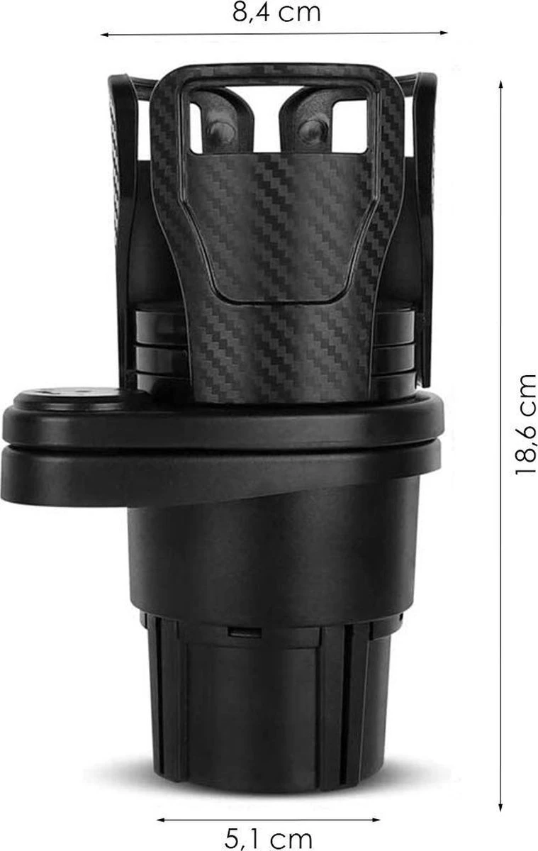 Bekerhouder Voor In De Auto - Cupholder - Koffiehouder - Frisdrankhouder - 18,6 X 5,1 Cm 5 Bekerhouder Voor In De Auto - Cupholder - Koffiehouder - Frisdrankhouder - 18,6 X 5,1 Cm - Afbeelding 3