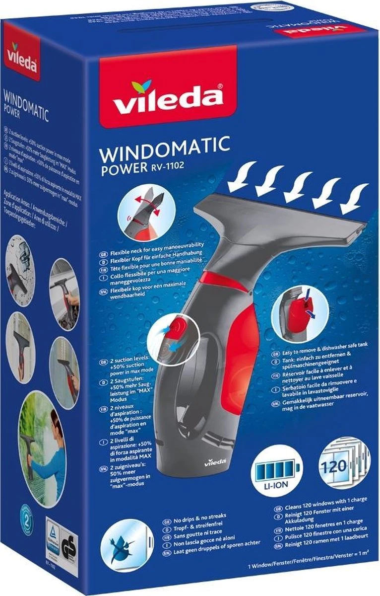 Vileda WindoMatic Vacuum Raamreiniger 7 Vileda WindoMatic Vacuum Raamreiniger - Afbeelding 5