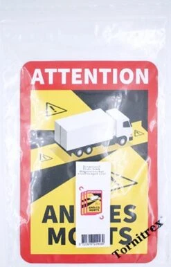 Dode Hoek Magneet Sticker Frankrijk - Vrachtwagen - Camper | Angles Morts Magneetsticker | Voordeelset 3x -Auto-Onderdelenwinkel 767x1200