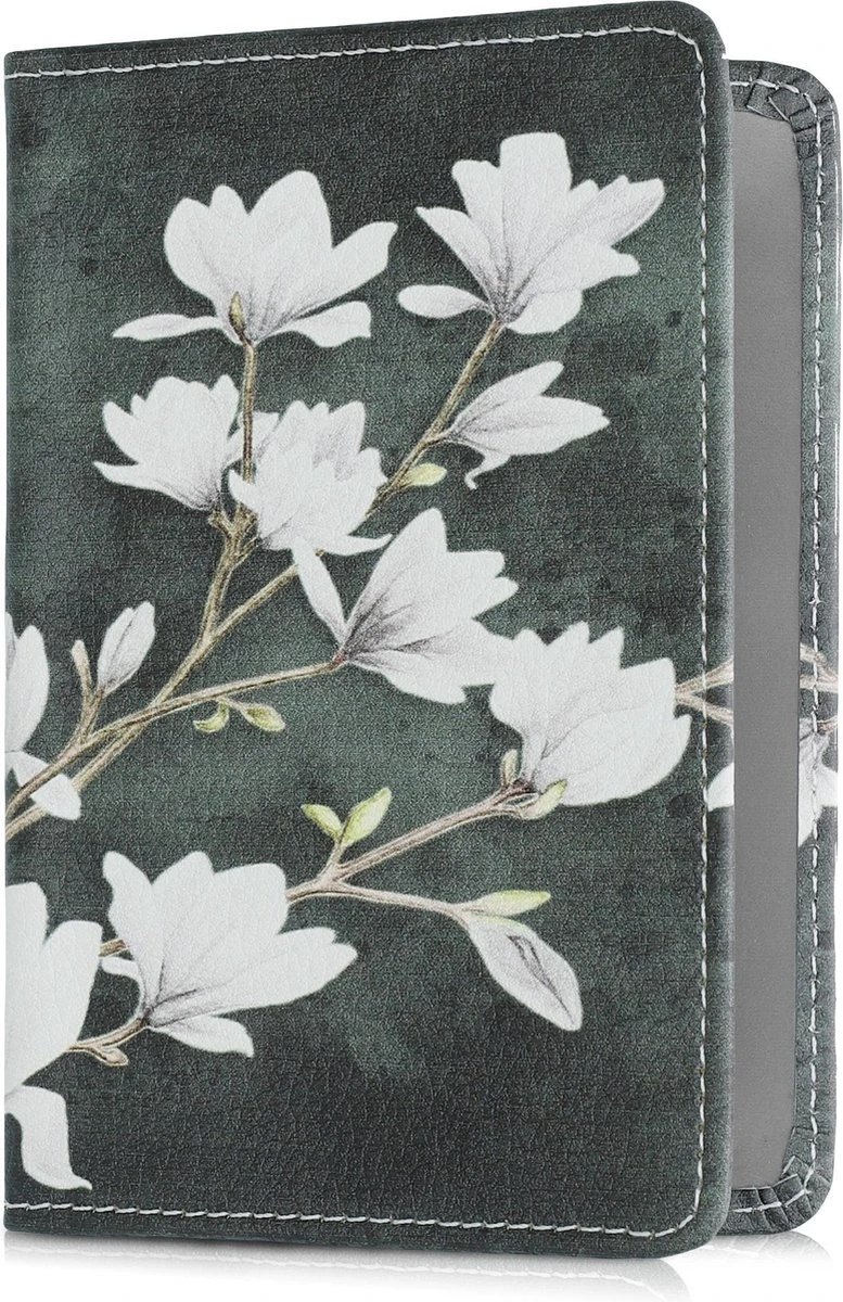 Kwmobile Hoes Voor Kentekenbewijs En Rijbewijs - Omslag Met Pasjeshouder In Taupe / Wit / Donkergrijs - Imitatieleer - Magnolia Design 4 Kwmobile Hoes Voor Kentekenbewijs En Rijbewijs - Omslag Met Pasjeshouder In Taupe / Wit / Donkergrijs - Imitatieleer - Magnolia Design - Afbeelding 2