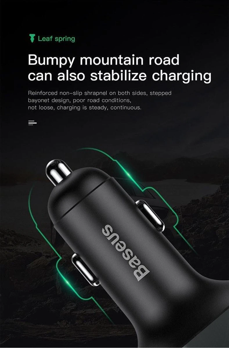 Baseus Baseus Bluetooth Muziek FM Transmitter En Dubbele USB Poort Autolader 17 Baseus Baseus Bluetooth Muziek FM Transmitter En Dubbele USB Poort Autolader - Afbeelding 15