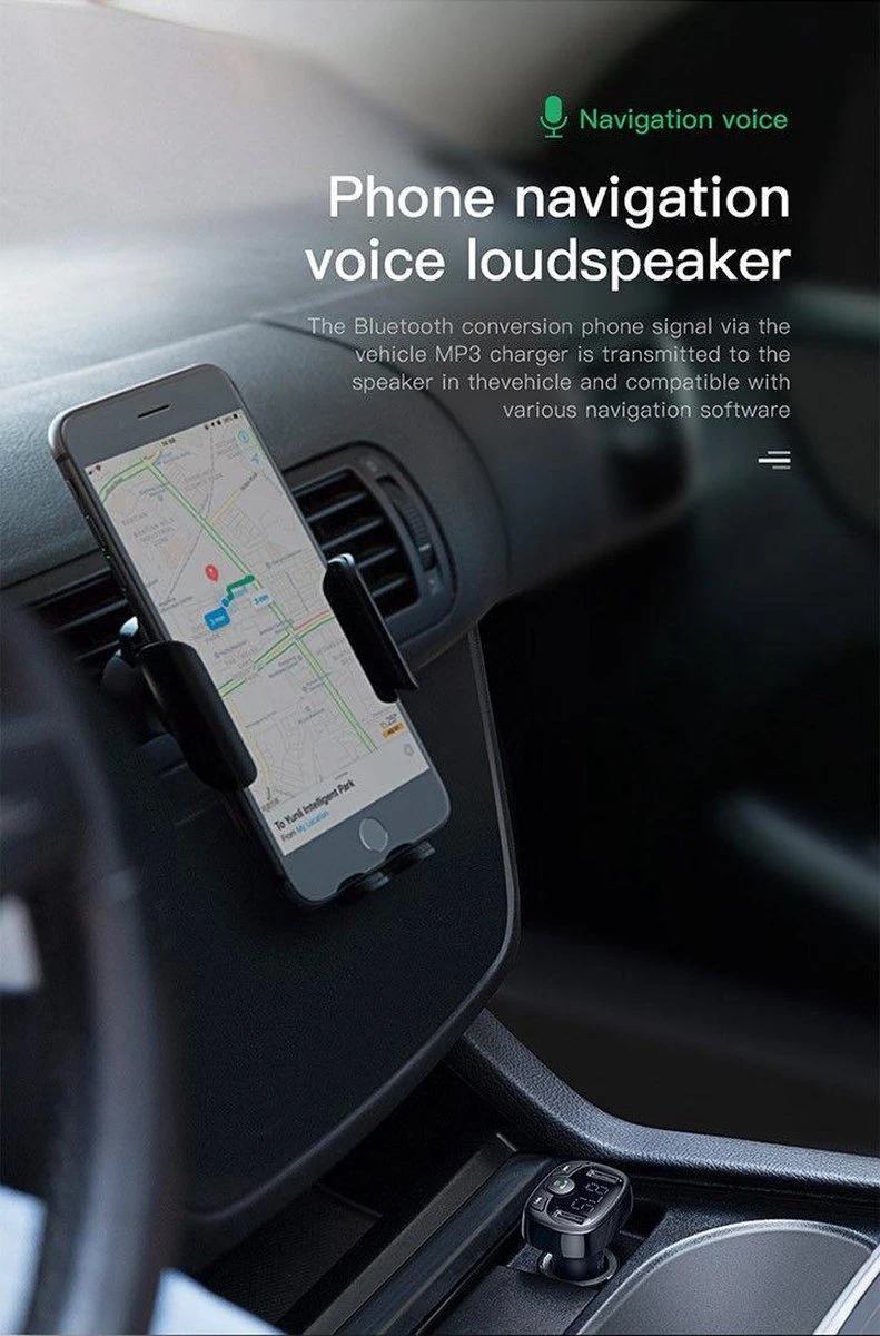 Baseus Baseus Bluetooth Muziek FM Transmitter En Dubbele USB Poort Autolader 15 Baseus Baseus Bluetooth Muziek FM Transmitter En Dubbele USB Poort Autolader - Afbeelding 13