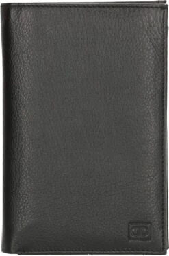 Double-D - Leren Etui Voor Paspoort Autopapieren En Pasjes RFID - Unisex - Zwart