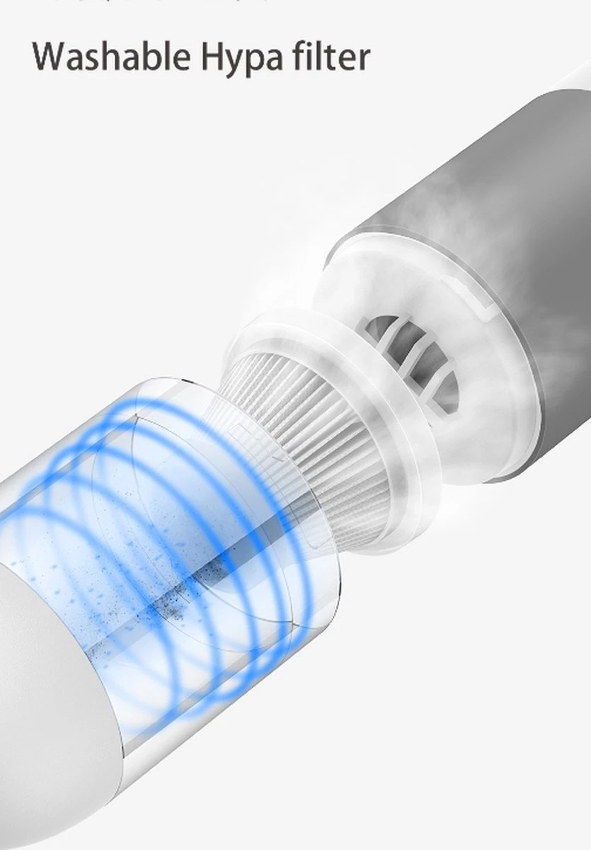 Merkloos CLEAN Mini Stofzuiger Draadloos – Kleine Auto Kruimeldief Snoerloos – Handstofzuiger Bureau 11 Merkloos CLEAN Mini Stofzuiger Draadloos – Kleine Auto Kruimeldief Snoerloos – Handstofzuiger Bureau - Afbeelding 9