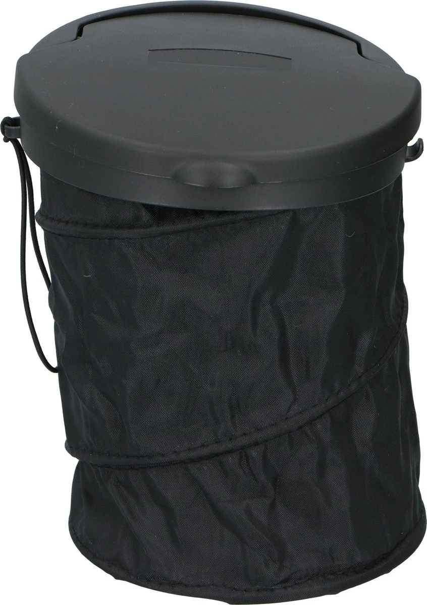 All Ride Auto-Afvalbak - Opvouwbaar - Met Deksel - Aan Dashboard, Hoofdsteunen Of Op De Vloer - Ø 16 Cm 3 All Ride Auto-Afvalbak - Opvouwbaar - Met Deksel - Aan Dashboard, Hoofdsteunen Of Op De Vloer - Ø 16 Cm