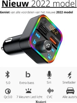 Bluetooth FM Transmitter - Autolader - Bluetooth Carkit - Handsfree - Muziek Streamen - Bluetooth 5.0 En USB 3.0 Quick Charge - Handsfree Bellen - Extra Grote Microfoon - Extra Bass - Telefoon Opladen - Spraakbediening -Auto-Onderdelenwinkel 899x1200 19