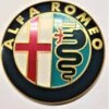 Merkloos Alfa Romeo Embleem Logo 74 MM Goud