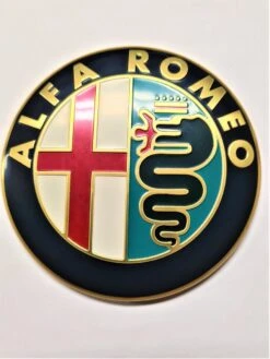 Merkloos Alfa Romeo Embleem Logo 74 MM Goud