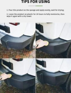 TLVX Kunststof Auto Herstel / Plastic Trim Coating / Plastic Coating / Bumper Donker Maken / Kunststof Verkleuring Herstellen / Kunststof Cockpit Vernieuwen / Auto Kunststof Nieuw / Bumper Black / Langdurige Bescherming Bumper En Cockpit / 50ML -Auto-Onderdelenwinkel 915x1200 2