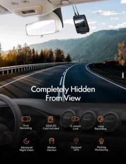 Ossora Dual Dashcam 4K - GPS - Voor- En Achtercamera - Incl Gps Adapter En 64gb Sd Card - 3 Inch Scherm - 170 Graden Hoek - Parkeerstand En Beveiliging -Auto-Onderdelenwinkel 923x1200 2