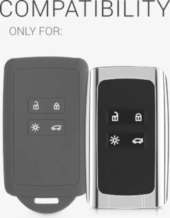 Kwmobile Autosleutelhoes Voor Renault 4-knops Smartkey Autosleutel (alleen Keyless Go) - Siliconenhoes In Donkergrijs - Sleutelcover -Auto-Onderdelenwinkel 935x1200 1