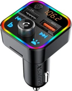 Bluetooth FM Transmitter - Autolader - Bluetooth Carkit - Handsfree - Muziek Streamen - Bluetooth 5.0 En USB 3.0 Quick Charge - Handsfree Bellen - Extra Grote Microfoon - Extra Bass - Telefoon Opladen - Spraakbediening